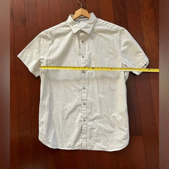 Denim & Flower Ricky Singh Cream w/ Black Dot Short Sleeve Button-Up Sz L cotton - Picture 5 of 10